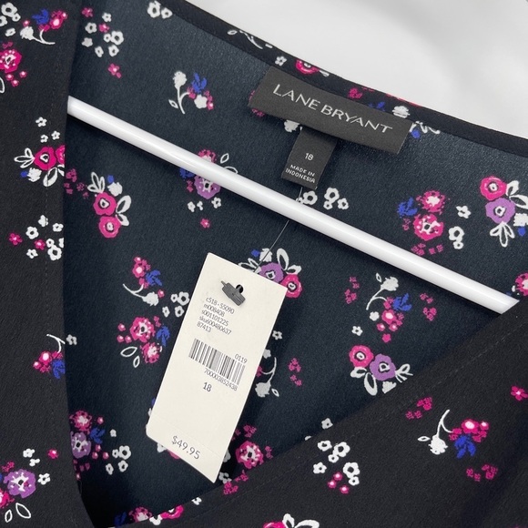 Lane Bryant Floral Print Tunic Top Size 18 NWT $50 - Picture 2 of 5